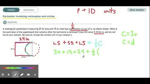 ALEKS - Perimeter involving rectangles and circles