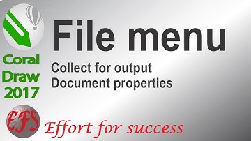 Corel draw 2017 class 65 file menu collect for output  document  property  Urdu/Hindi