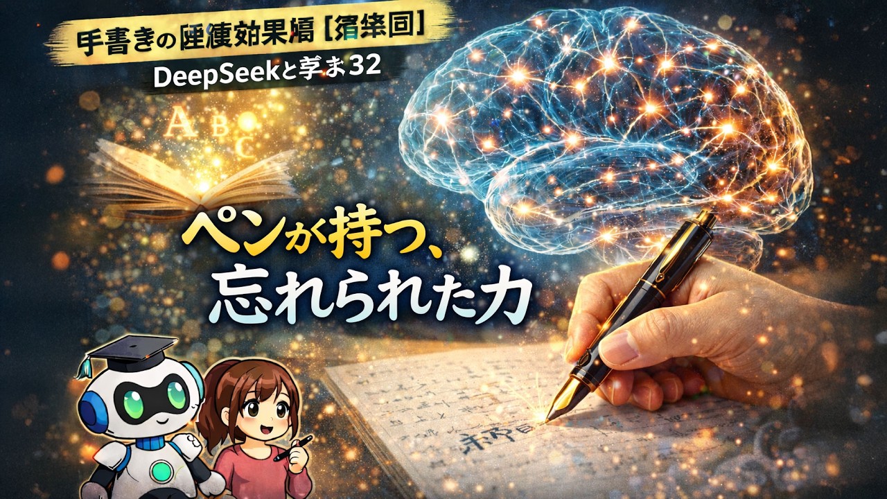 健康寿命を延ばす手書き生活の総まとめ～脳と心を育む一生モノの習慣｜手書きの健康効果編【最終回】DeepSeekと学ぶ32