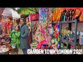 London Christmas Market & Lights | Camden Market London | London Christmas Walk - Dec 2021[4K HDR