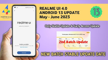 Realme New Update/Realme UI 4.0 Update Stable date & early access update/2nd Batch Update May 2023