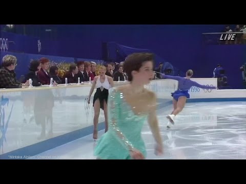 HD] Ladies SP - Group 1 Warming Up - 1998 Nagano Olympics