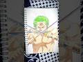 Zoro From One Piece ❤️🔥 #art #shortsfeed #animeart #trending #onepiece #trendinganime