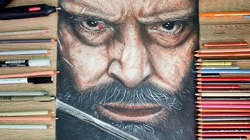 Realistic Portrait : Drawing LOGAN | Wolverine ( Hugh Jackman )