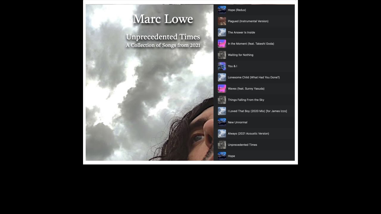 Watch Marc Lowe "Unprecedented Times" Full Album (Audio-only) on YouTube