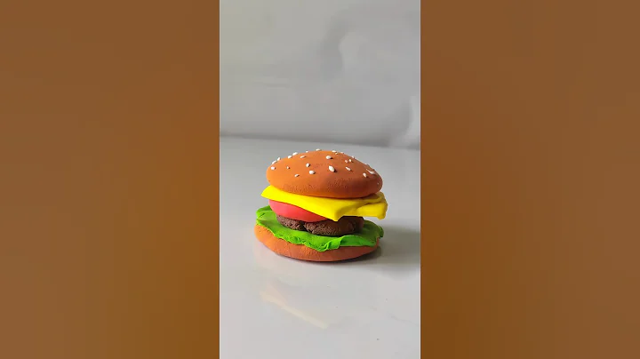 DIY cutest burger 😍🍔 | DIY super clay| How to make burger with clay #clay #clayart #art #shorts