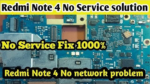Redmi Note 4 No Service Fix 💯 || Redmi Note 4 No Network Problem || Redmi Note 4 No Sim Solution 💯