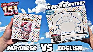 Which is BETTER? S&V 151 Japanese VS English Pokémon OPENING! #reaction #opening #pokemon #fyp #tcg
