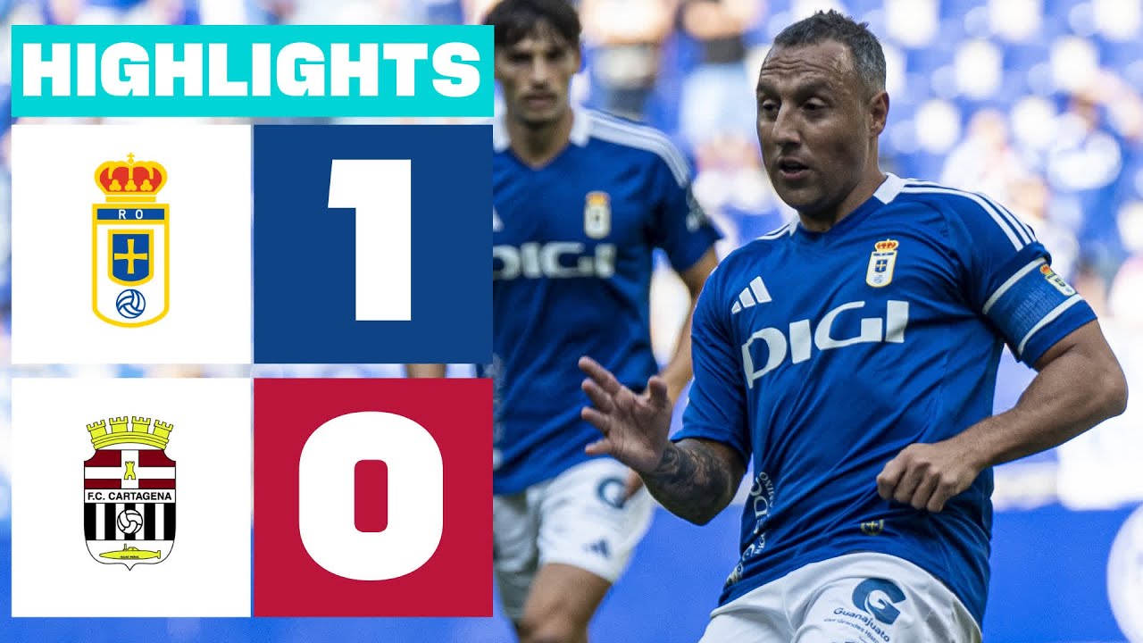 REAL OVIEDO 1 - 0 FC CARTAGENA | RESUMEN LALIGA HYPERMOTION - YouTube