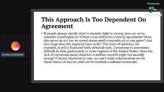 APOLOGETICS TIME 101: Are Moral Truths based on Social Construct?