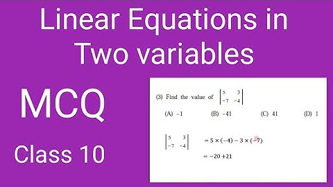 Linear Equations in two variables/MCQ/ class 10/maths/maharashtra state board/solved mcq