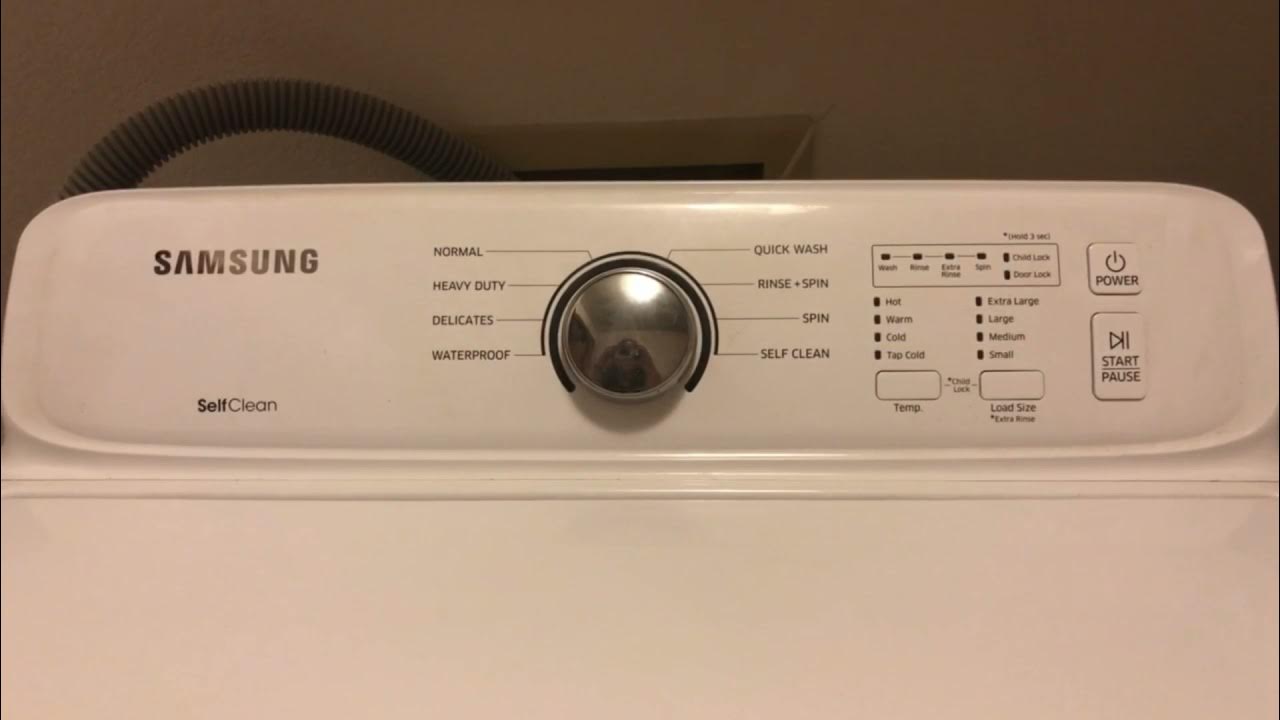 Samsung washing machine starting up and shutting down Pretty music