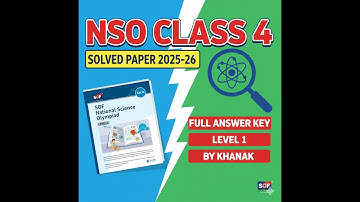 Class 4 NSO Solved Paper 2025-26 [Set A] | National Science Olympiad Level 1