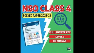 Class 4 NSO Solved Paper 2025-26 [Set A] | National Science Olympiad Level 1 Wealth