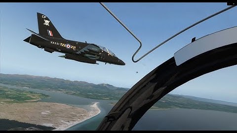 Just Flight Hawk T1 through the Mach Loop 3 Ship Formation in VR from RAF Valley