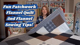 Patchwork Tapestry Flannel Quilt