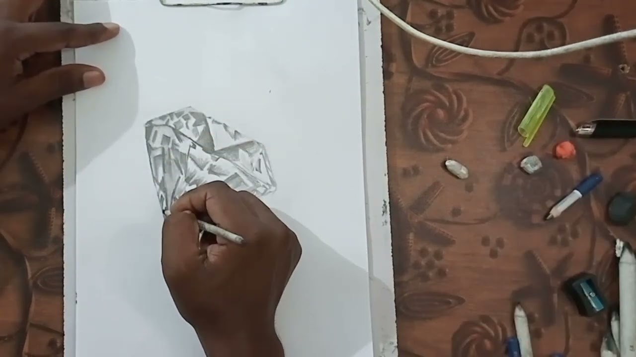 Drawing Diamond 💎 How to Draw a 3D Diamond | Pencil Art
