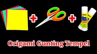 ORIGAMI !! Gunting Tempel Kertas Gambar Pemandangan || creations from origami paper