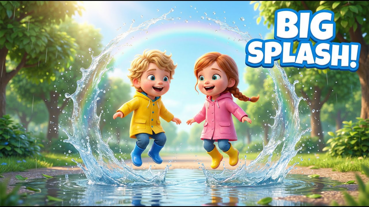 Episode 7 | Rainy Day Adventure! The GIANT Puddle Jumping Contest | Animated Story for Kids