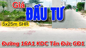 Bán Đất Nền KDC Tân Đức Giá Rẻ| Sổ Hồng Riêng thổ cư 100%| BÁN GẤP | BĐS Đức Hòa - Ngô Phụng Land