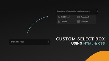 Custom Select Box - Using HTML & CSS | Codexbaba