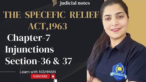 ✋Injunctions | The Specific Relief Act, 1963 | LAW​ | Orders | Judiciary | CLAT coaching | Advocate