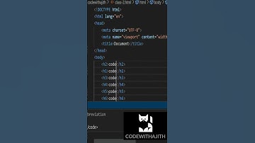 visual studio code shotcut Tricks 1 @codewith-ajith #html #tutorial #htmltag #coding #tricks