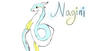 Drawing Nagini the Eastern Dragon