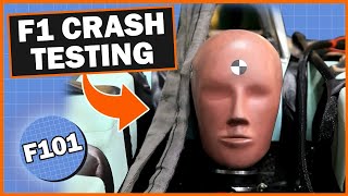 What happens during F1 crash testing?