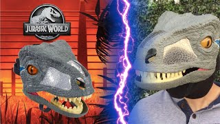 Máscara Interactiva Velociraptor Blue de Jurassic World - YouTube