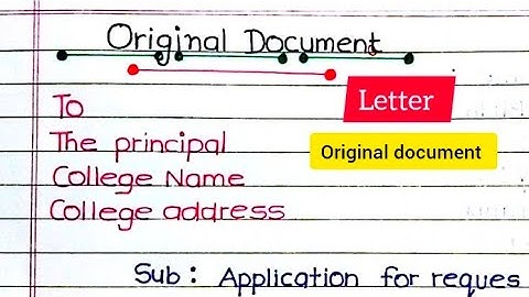 Application For Return Of Original Document From College | Original Document Application |