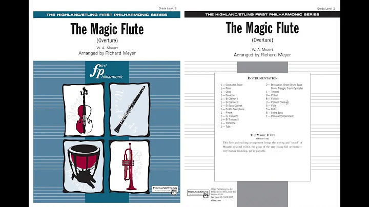 The Magic Flute, arr. Richard Meyer – Score & Sound