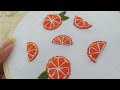 Stitch with me: Orange Hand Embroidery tutorial for absolute beginners | Easy and aesthetic