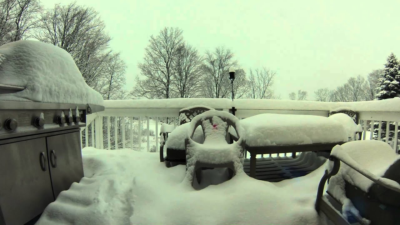 27 hour time lapse snowfall in Michigan YouTube