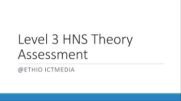 Hardware Network Service Level 3 theory assessment version 2