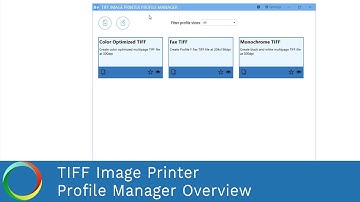 Profile Manager Overview | TIFF Image Printer 12 | PEERNET