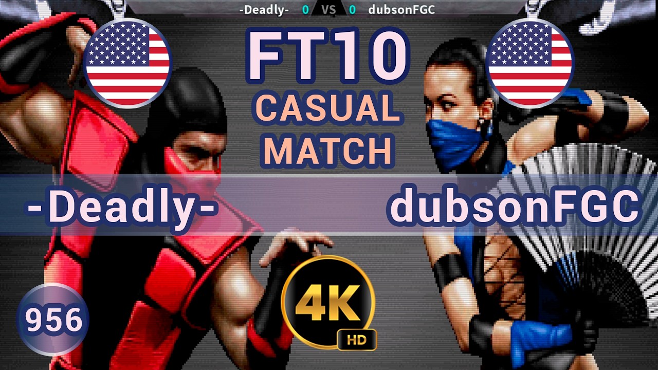 UMK3 - 🇺🇸 -Deadly- vs dubsonFGC 🇺🇸 FT10 / 4K 60 FPS #umk3 #ultimatemortalkombat3 #t99h #fightcade
