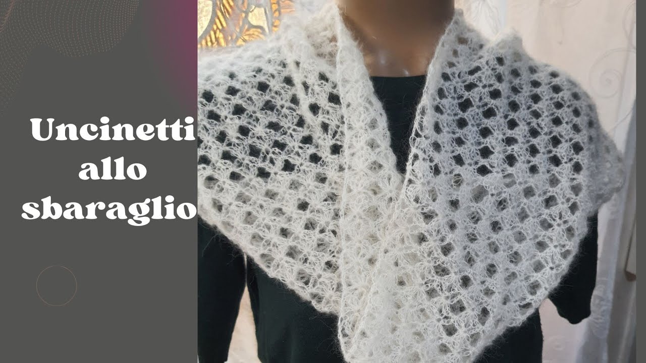 Sciarpa ad anello con 40 grammi di mohair