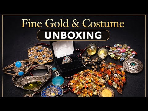 Fine Gold & Rare Costume Mystery Jewelry Unboxing 