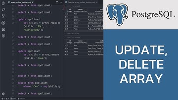 สอน PostgreSQL: การ update ค่าใน array คอลัมน์ และการลบแถว