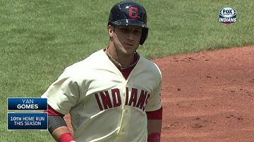 KC@CLE: Gomes launches a two-run homer to center