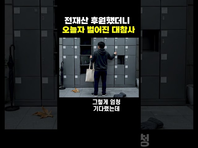 전재산 후원했더니 벌어진 대참사