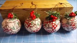 Tricia's Creations: Fabric Mosaic Christmas Ornaments