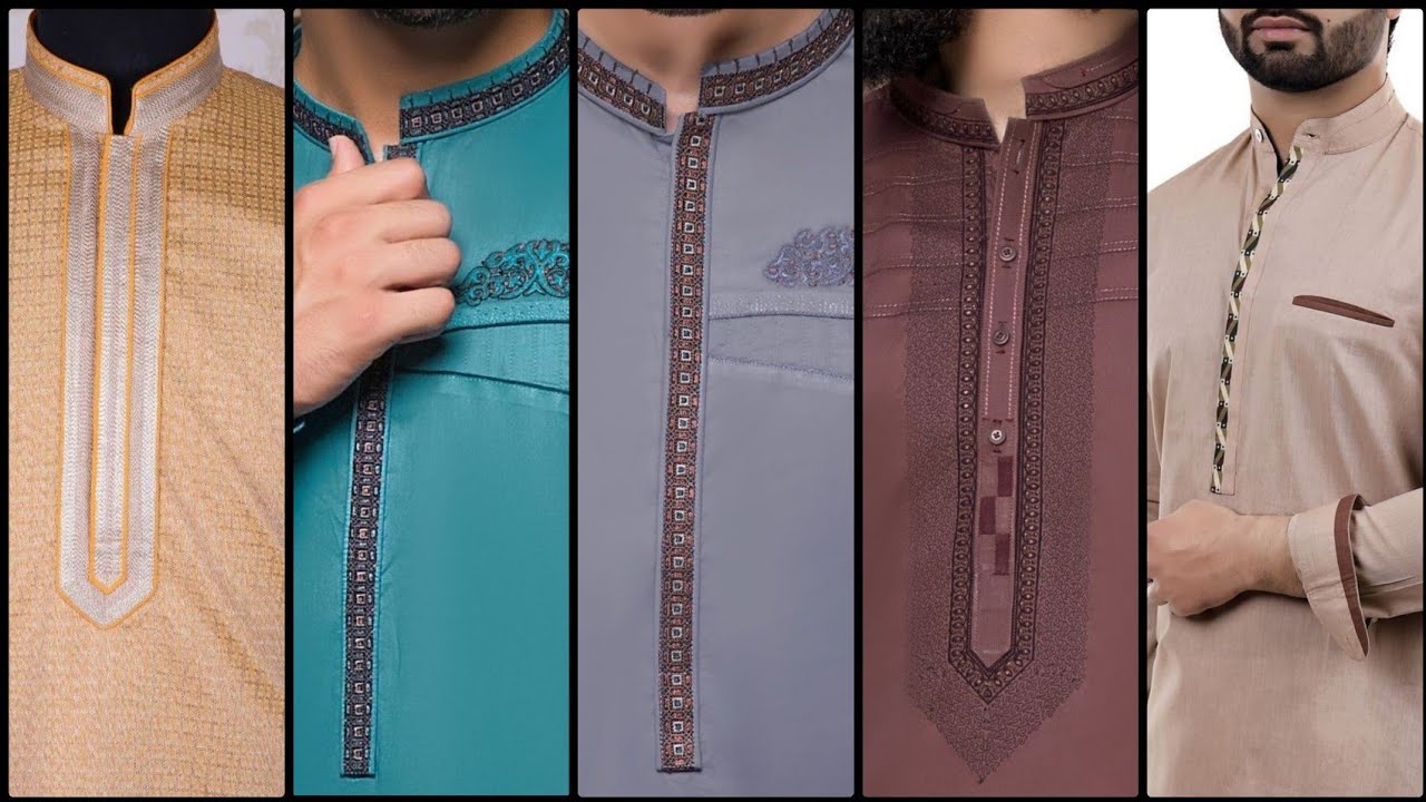 Most Famous Men's Kurta Neck Design 2020 || Very Stunning Gents Kurta Neck design || Fashion & Style