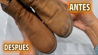 COMO LIMPIAR MANCHAS de ZAPATOS , BOTAS, BOLSOS de SERRAJE, TELA o SIMILAR