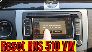 Restart navigație Volkswagen RNS 510 - How to reset the Rns navigation unit screenshot 5