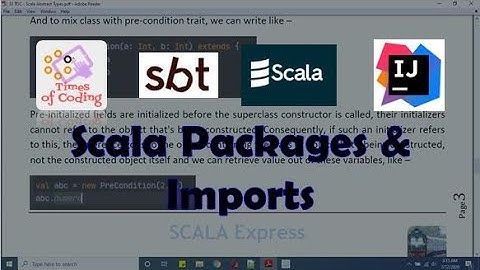 TOC - SCALA Express | 25 Scala Packages & Imports