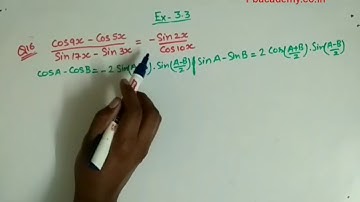 Chapter 3 Exercise 3.3 (Q16) Trigonometric Functions Class 11 Maths NCERT