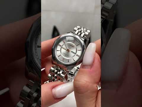 Жіночий класичний годинник Skmei 9264SISI Silver-Silver зі сріблястим браслетом та календарем