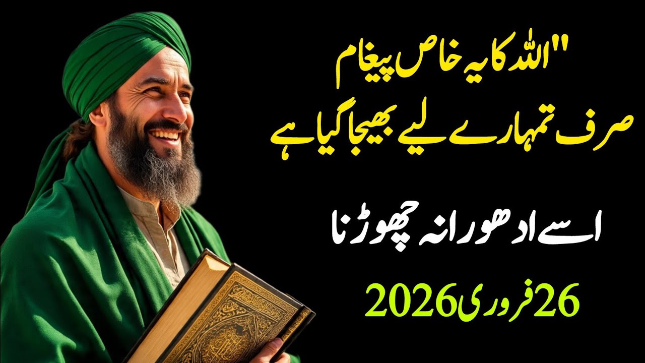 ✅25 February 2026 Allah Ka Ye Khaas Peghaam Adhoora Na chorna